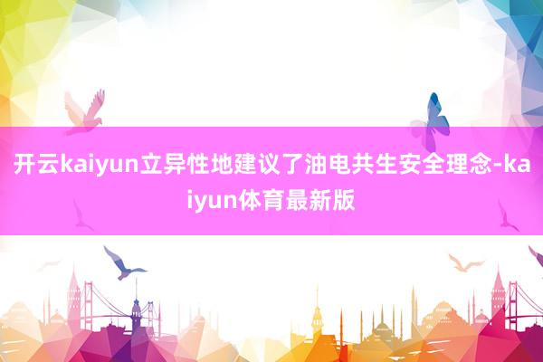 开云kaiyun立异性地建议了油电共生安全理念-kaiyun体育最新版