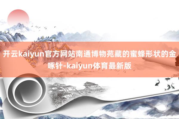 开云kaiyun官方网站南通博物苑藏的蜜蜂形状的金啄针-kaiyun体育最新版