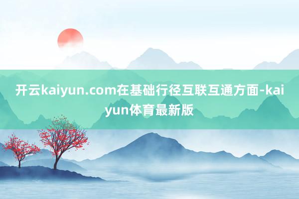 开云kaiyun.com在基础行径互联互通方面-kaiyun体育最新版