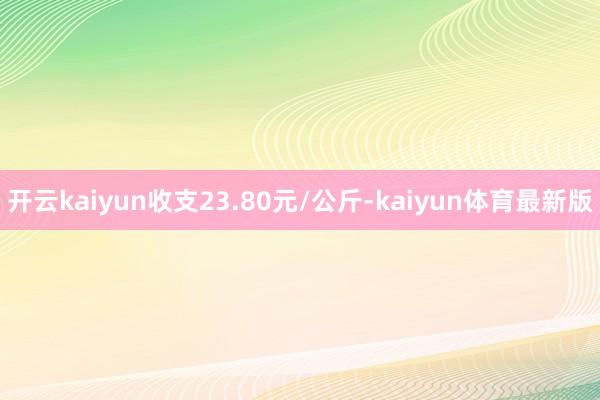 开云kaiyun收支23.80元/公斤-kaiyun体育最新版