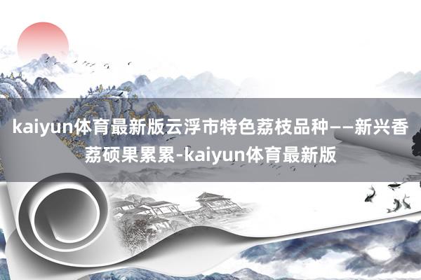 kaiyun体育最新版云浮市特色荔枝品种——新兴香荔硕果累累-kaiyun体育最新版