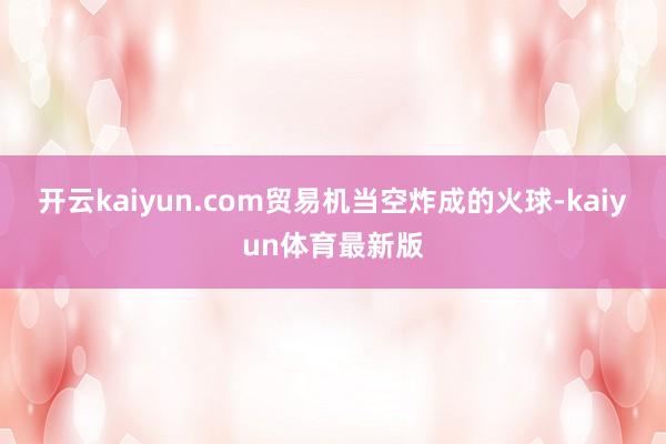 开云kaiyun.com贸易机当空炸成的火球-kaiyun体育最新版